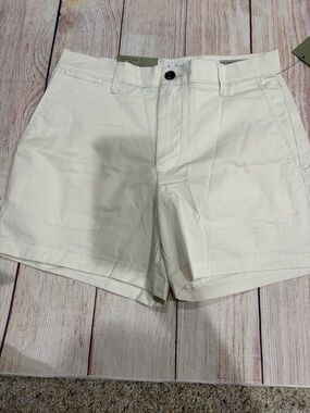 Tailored Cream High-Rise Shorts